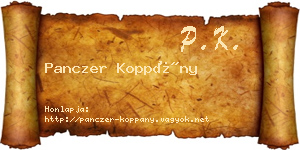 Panczer Koppány névjegykártya